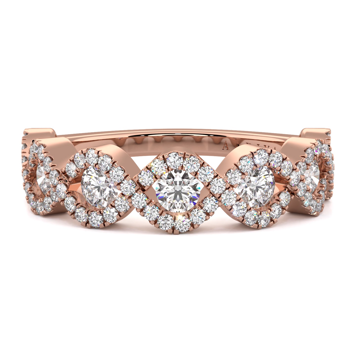 Crossover Diamond Set Band