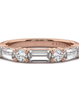 Baguette & Round Diamond Band
