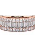 Baguette and Round Diamond Band