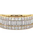 Baguette and Round Diamond Band