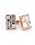 BAGUETTE | Princess & Baguette Double Diamond Earrings