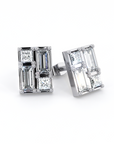 BAGUETTE | Princess & Baguette Double Diamond Earrings
