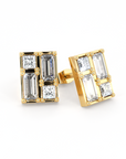 BAGUETTE | Princess & Baguette Double Diamond Earrings