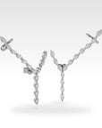 Y Yellow Marquise Earrings with diamonds, view 4