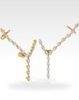 Y Yellow Marquise Earrings with diamonds