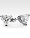 Regal Heart Diamond Stud Earrings