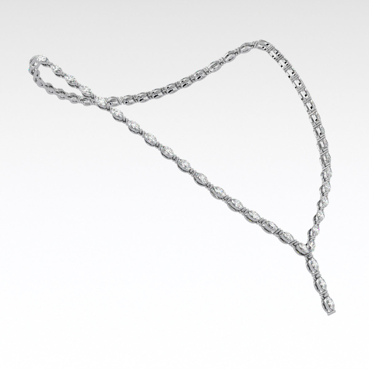 Y | White Marquise Diamond Necklace