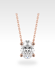 Regal Oval Pendant with natural or lab-grown diamonds, view 5