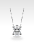 Regal Oval Pendant with natural or lab-grown diamonds