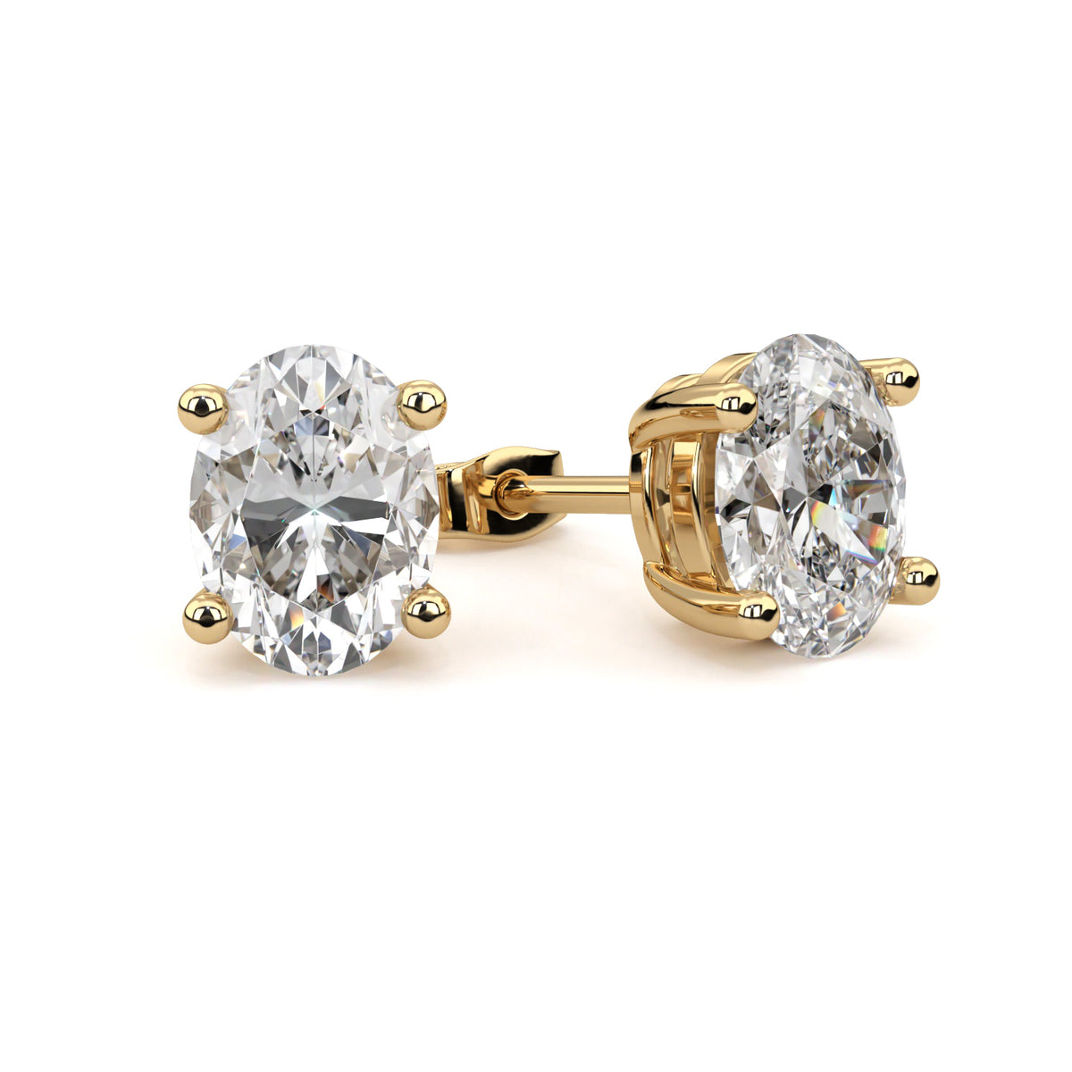 REGAL | Oval Diamond Earrings