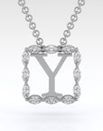 Y | Marquise Halo Diamond Pendant