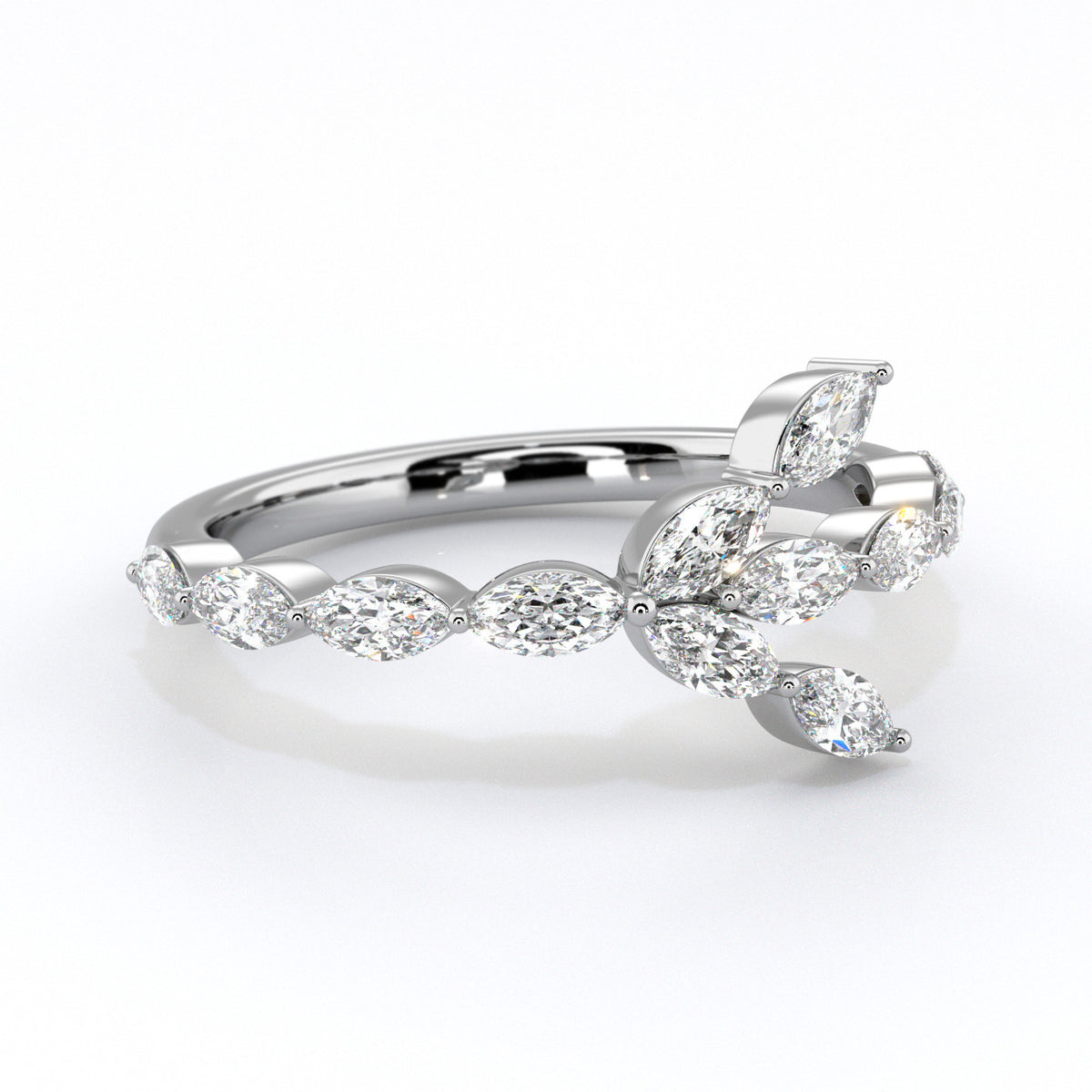 Y | White Gold Marquise Band
