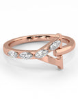Y | Rose Gold Claw Set Band