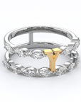 Y | Two Tone Diamond Band