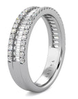 Small Baguette and Round Diamond Band