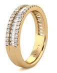 Small Baguette and Round Diamond Band