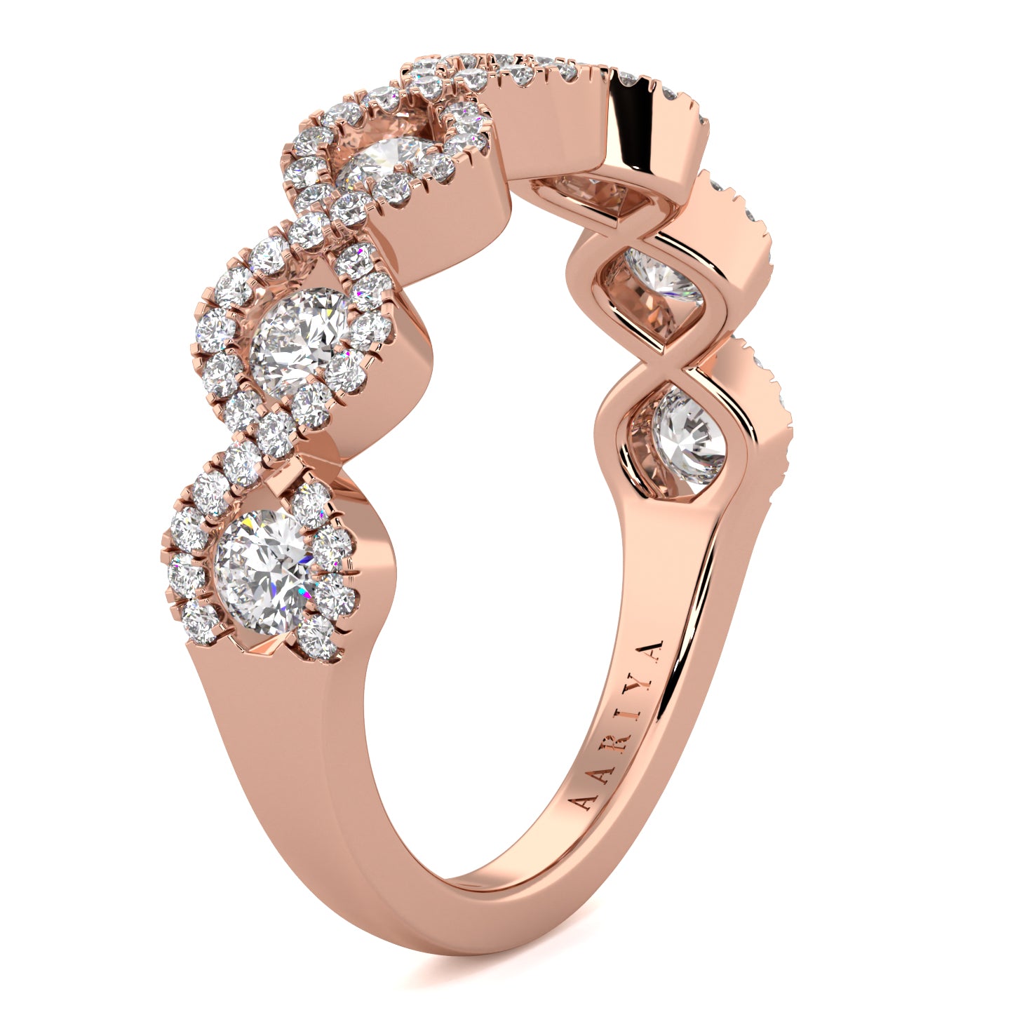 Crossover Diamond Set Band