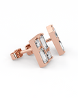 BAGUETTE | Princess & Baguette Double Diamond Earrings