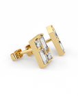BAGUETTE | Princess & Baguette Double Diamond Earrings