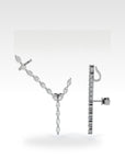 Y Yellow Marquise Earrings with diamonds, view 5