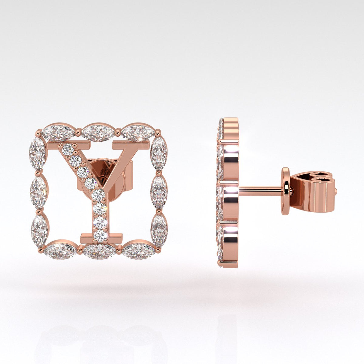 Y | Rose Diamond Earrings