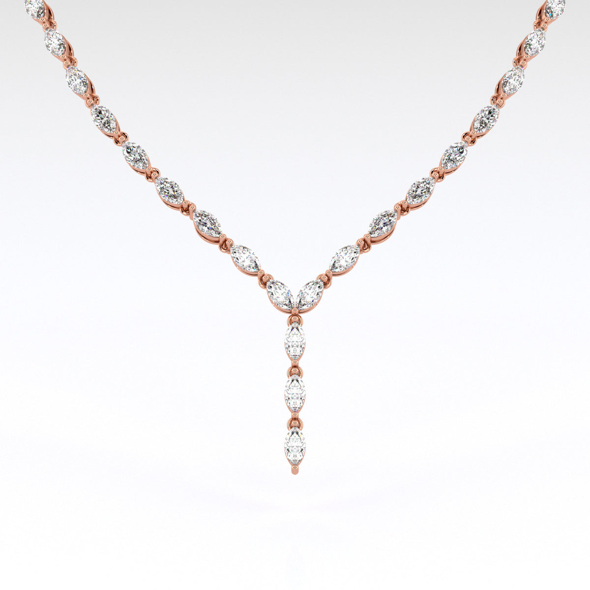 Y | Rose Marquise Diamond Necklace