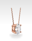 Regal Oval Pendant with natural or lab-grown diamonds, view 6