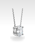 Regal Oval Pendant with natural or lab-grown diamonds, view 2