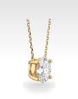 Regal Oval Pendant with natural or lab-grown diamonds, view 4