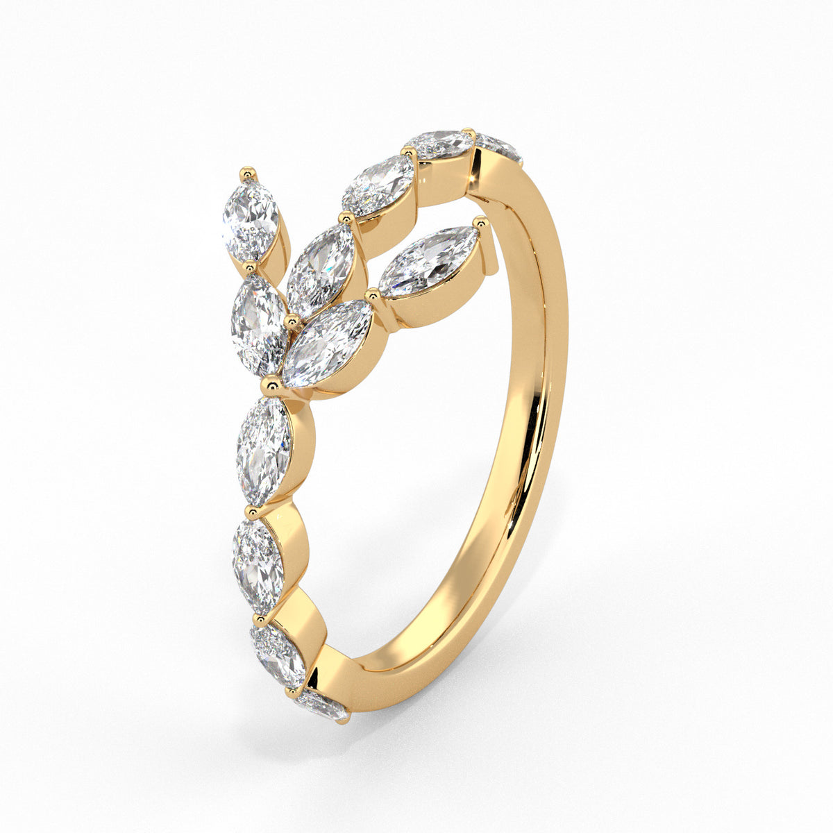 Y | Yellow Gold Marquise Band