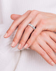 Small Baguette and Round Diamond Band
