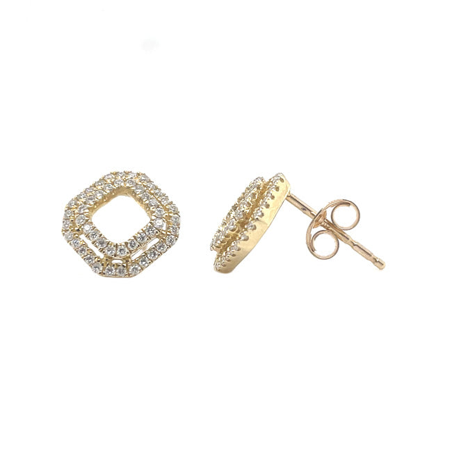 14ct Gold Diamond Jacket Earrings