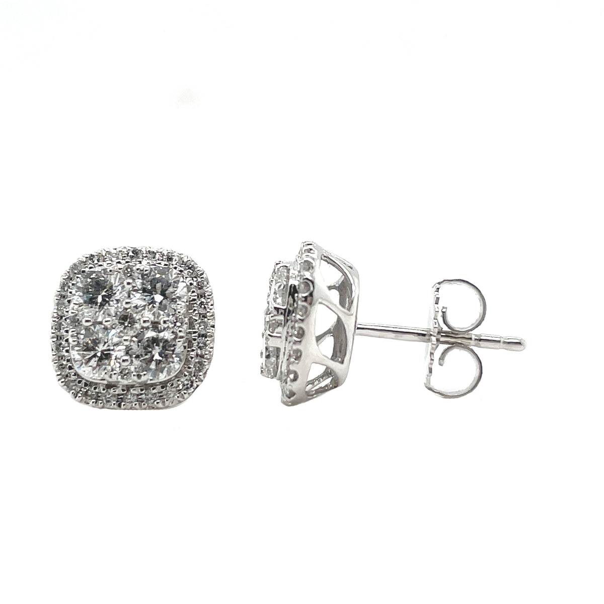 FLORAL | Cluster Diamond Earrings