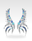 Maui Natural Diamond Earrings with sapphire