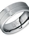 Tungsten Two-Tone Line Ring
