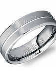Tungsten Two-Tone Line Ring