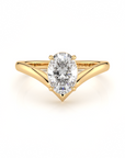 Oval Diamond Shaped Ring