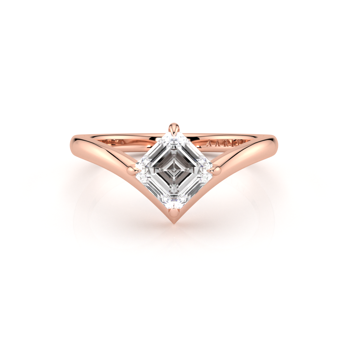 Asscher Diamond Shaped Ring