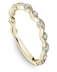 Shaped Milgrain Diamond Band