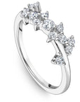 Floral Offset Diamond Band