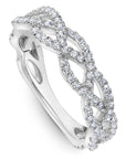 3 Row Diamond Crossover Band