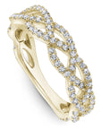 3 Row Diamond Crossover Band