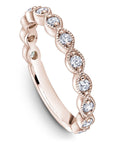 Marquise Shaped Milgrain Band