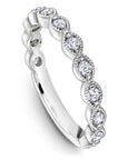 Marquise Shaped Milgrain Band