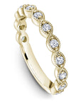 Marquise Shaped Milgrain Band