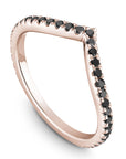 Shaped Black Diamond Band