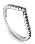 Shaped Black Diamond Band