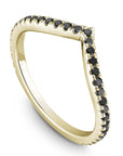 Shaped Black Diamond Band