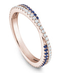 Sapphire & Diamond Crossver Band