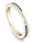 Sapphire & Diamond Crossver Band